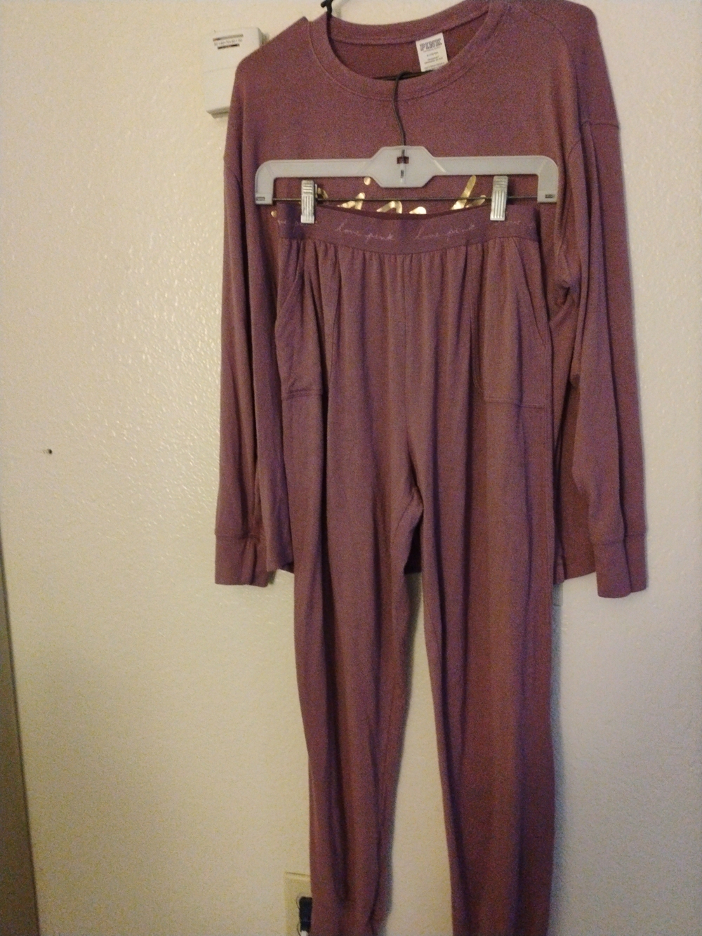 PINK Victoria's Secret Mauve Lounge Leggings & Top Set
